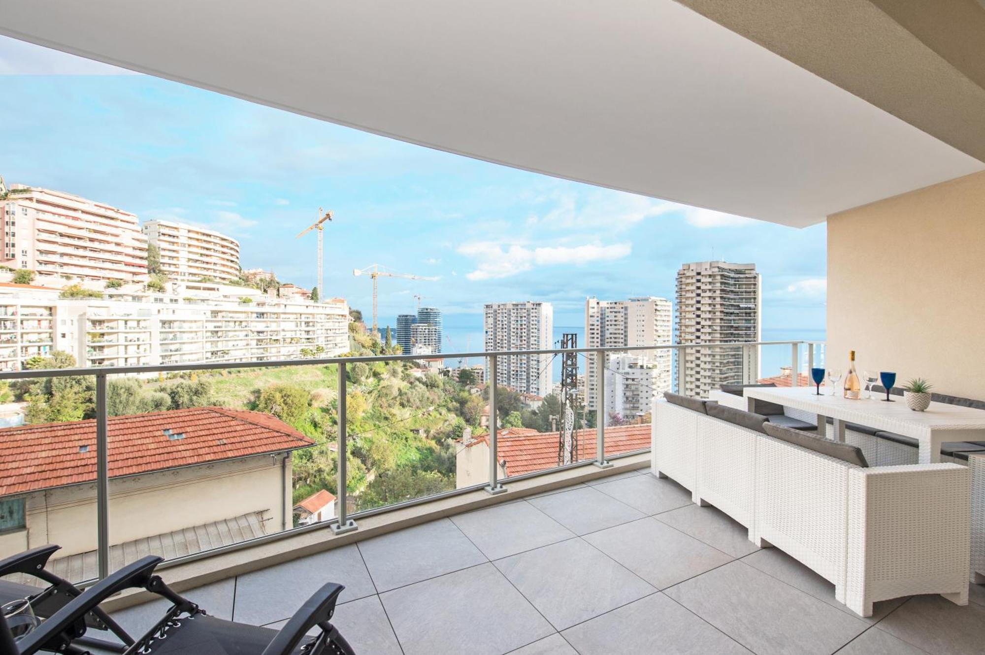 Grande Terrasse - Vue Mer - Parking - Bk Beausoleil Luaran gambar