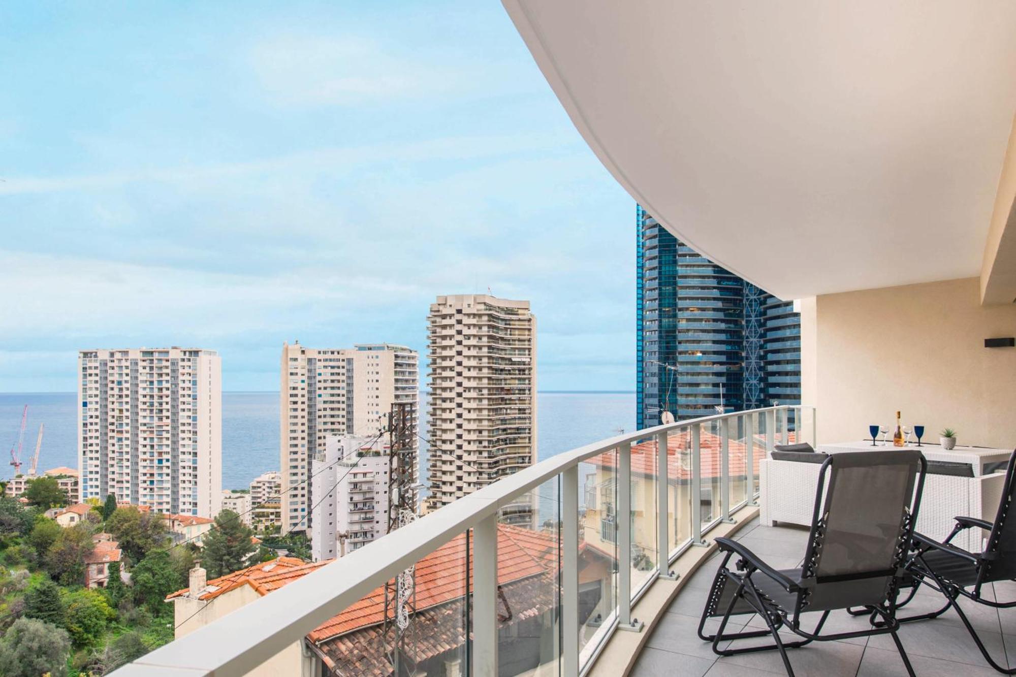 Grande Terrasse - Vue Mer - Parking - Bk Beausoleil Luaran gambar